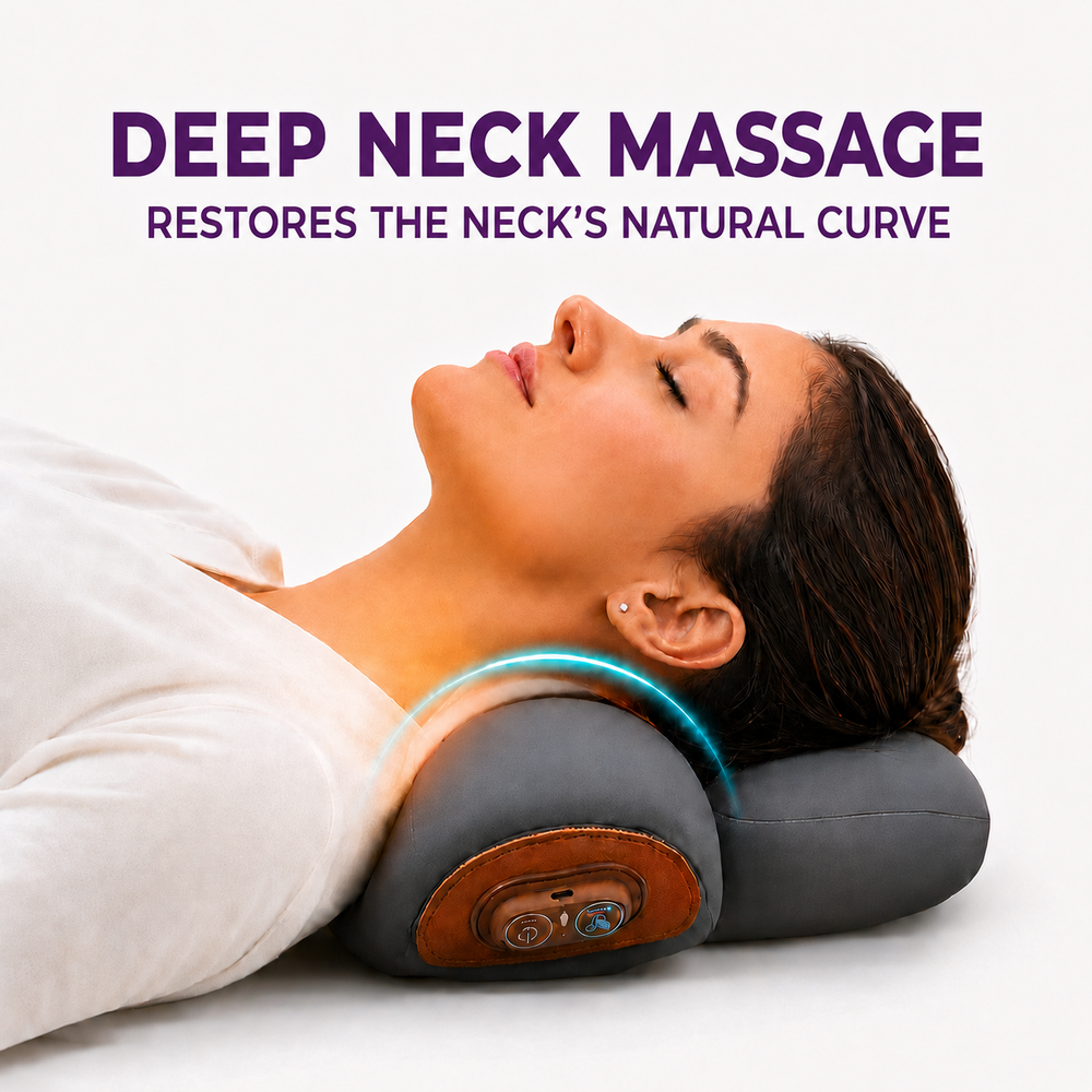 Rovela Neck Massager Pro deep neck massage therapy in use