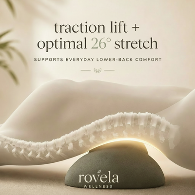 Ergonomic raised shape of the Rovela Back Massager Pro